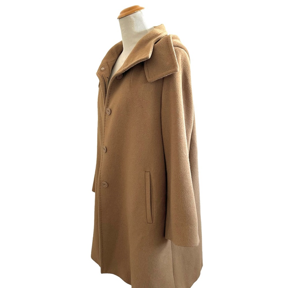 MaxMara STUDIO Angora Rabbit, SILK, & Wool Hooded Coat - Picture 2 of 12